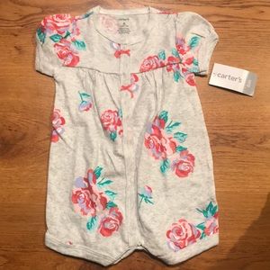 Carters Floral Romper NWT